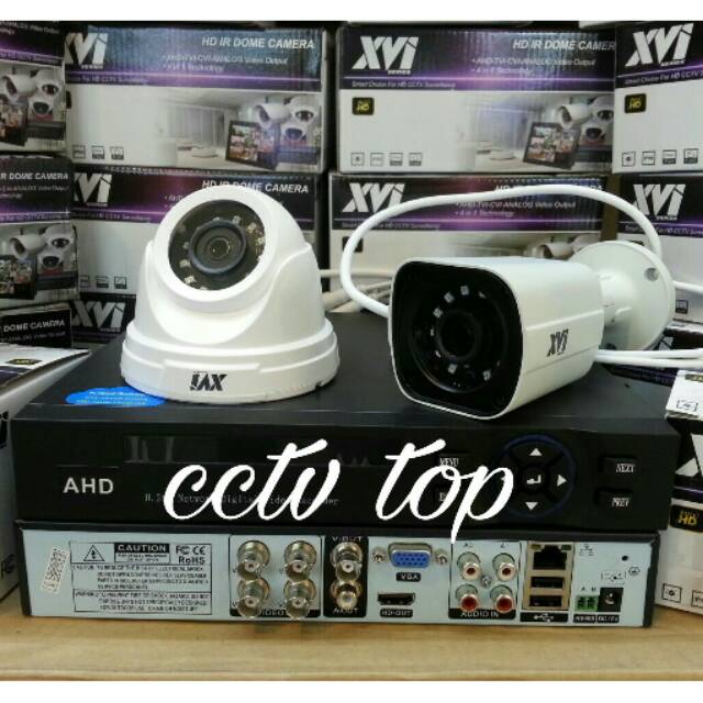 PROMO PAKET CCTV XVI 16 CHANEL HYBRID 2MP + HDD KOMPLIT TINGGAL PASANG