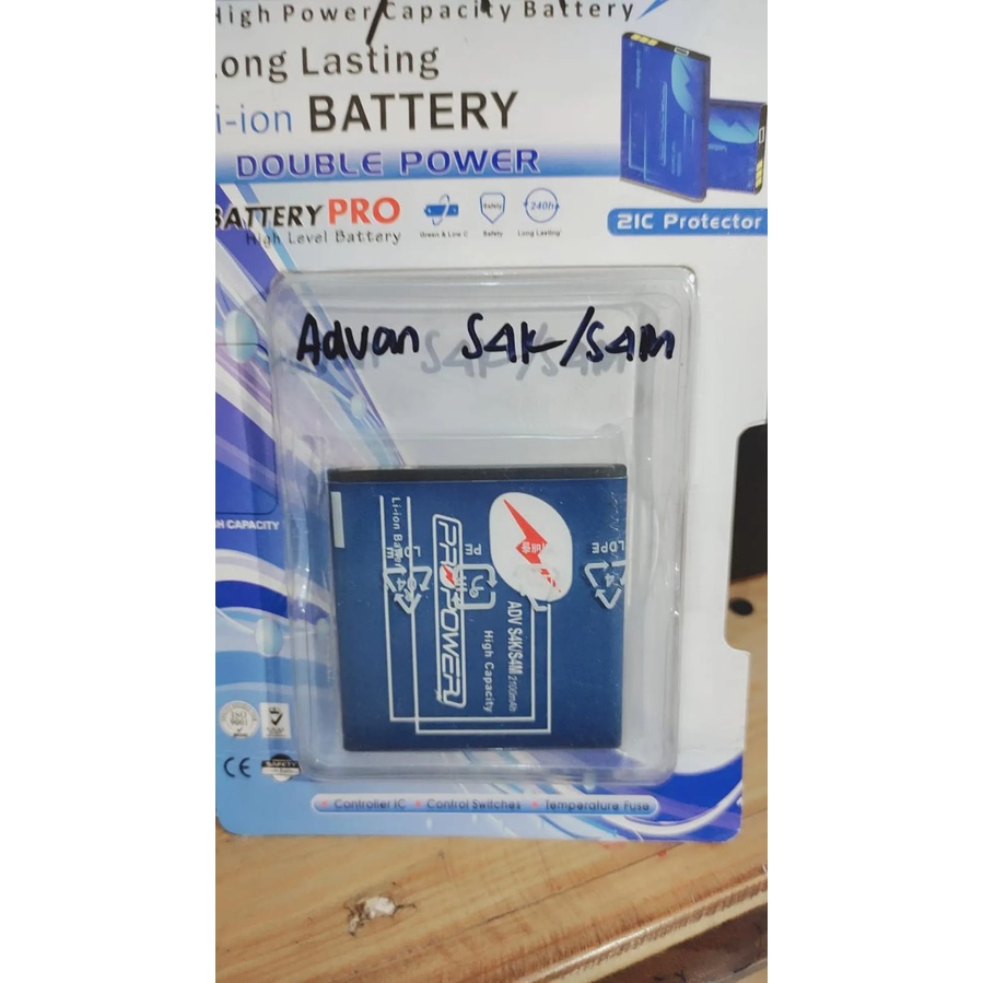 Pro Power Battery Batre Advan S4K  S4M 2100  Mah  Batre Dobelll Power ADVAN BATRE