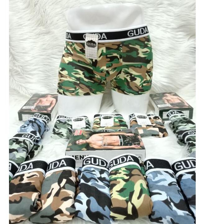 3PCS Celana Dalam Boxer pria/Celana Dalam BOXER GUDA pria/boxer motif army