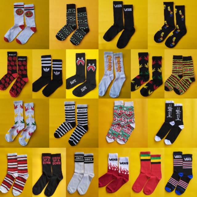 Kaos Kaki Motif Gambar | Shopee Indonesia