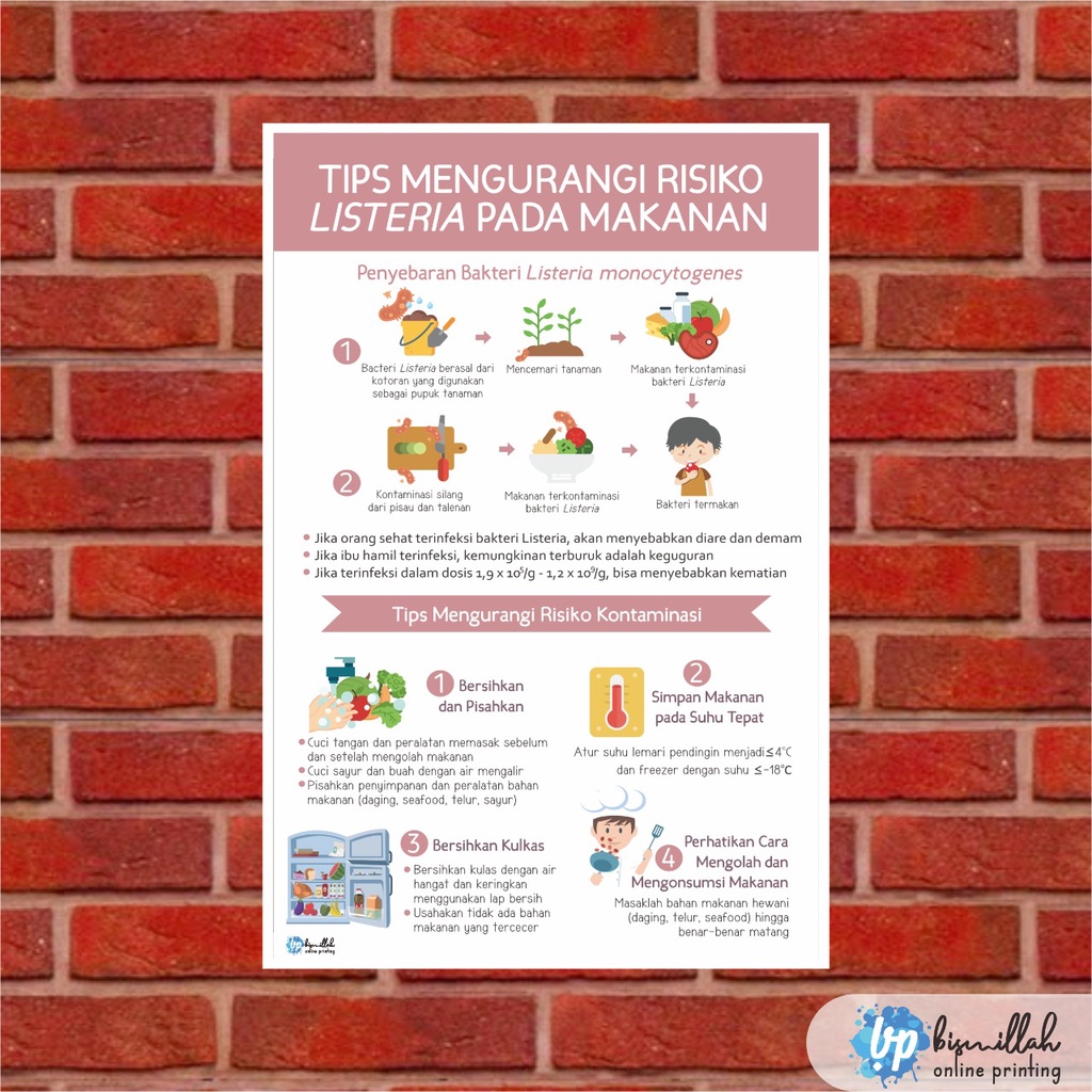 

Poster Kesehatan Tips Mengurangi Risiko LIsteria Pada Makanan