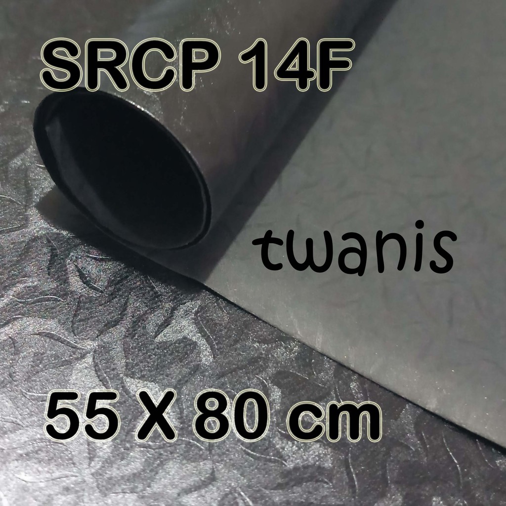 

10 LEMBAR KERTAS EMBOS BUNGKUS KEMASAN HAMPERS EKSKLUSIF WARNA HITAM PEKAT BLACK KODE SRCP14F