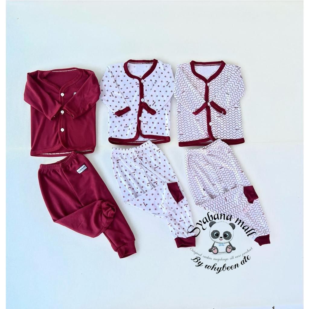 18 Pcs Baju Bayi seri maroon  Kado Murah Baju Bayi Lucu Setelan Bayi Baju Bayi Newborn