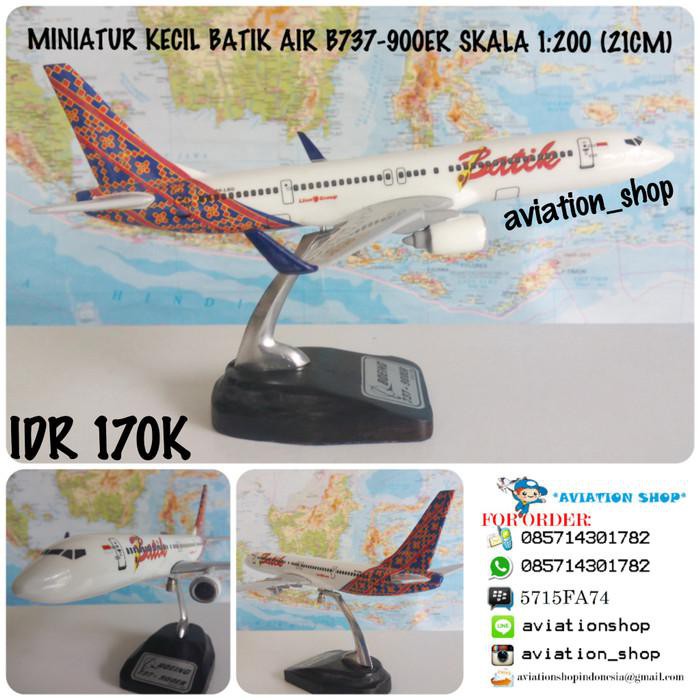 Toys | Miniatur Pesawat Diecast Batik Air Boeing 737-900Er Skala 1:200 (21Cm)