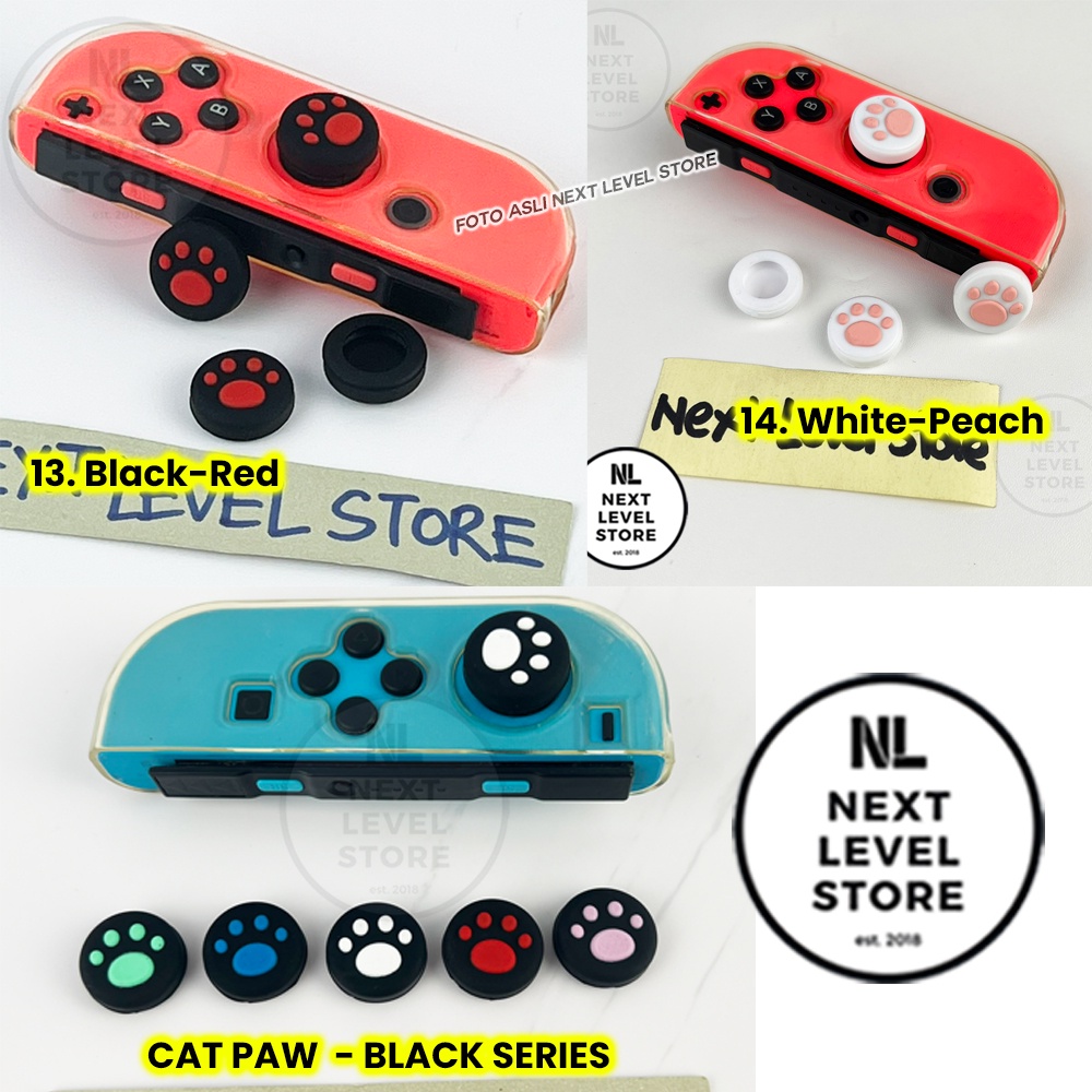 CAT PAW Thumb Grip Cover Analog Silikon Silicone Analog Caps Cap Nintendo Switch 1 pcs - Pilih di VARIASI - Premium Quality