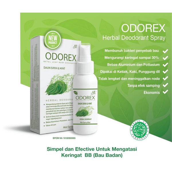 ODOREX HERBAL DOEDORANT SPRAY 60ML