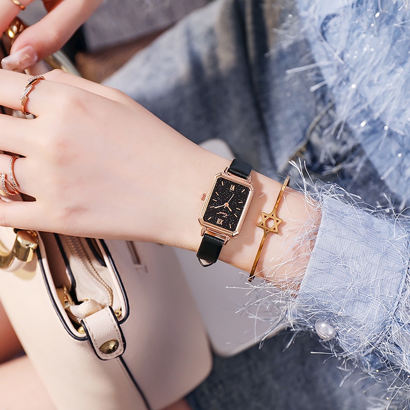 Jam Tangan Wanita A0146 Leisure Small Square Watch