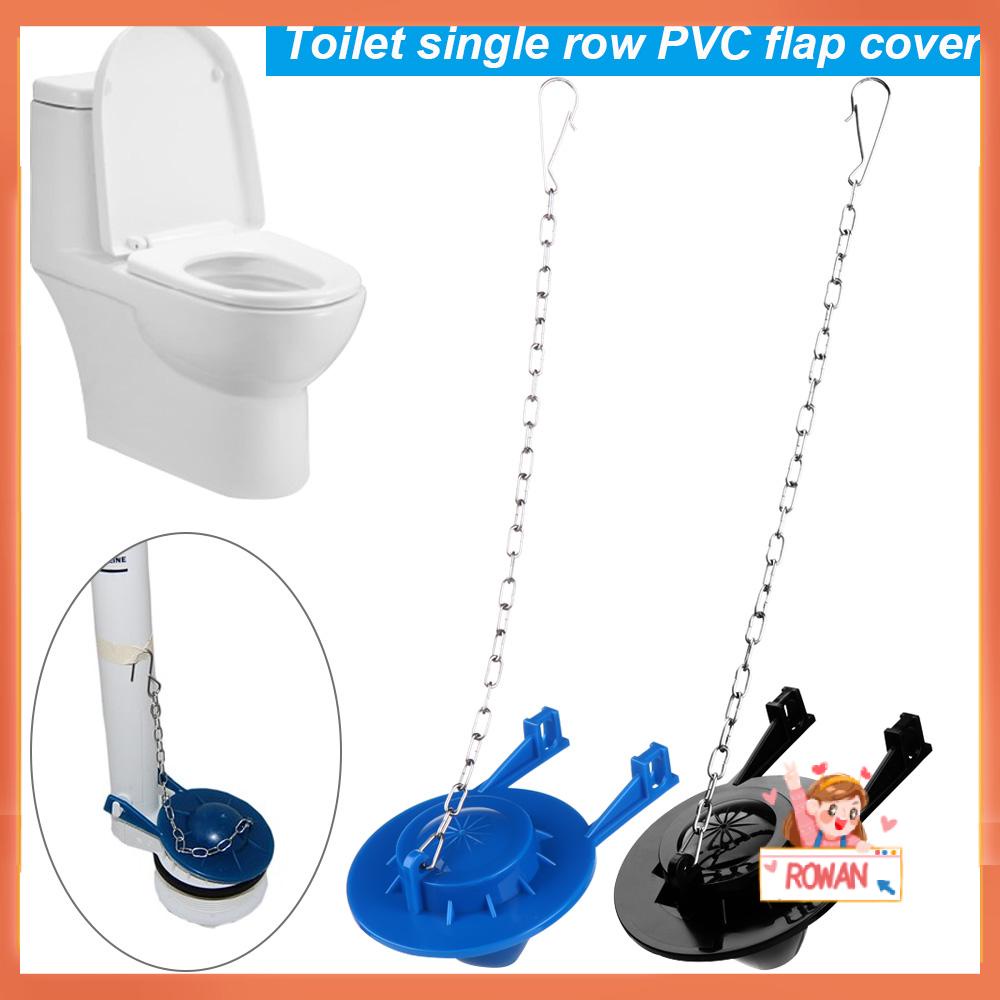 ROW Universal Toilet Flapper Bathroom Stainless Chain Tank Cover Valve Replacement Drain Adjustable Water Saver/Multicolor