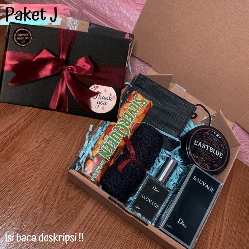Paket J Keren Kado Gift Box Hampers Cowok Pria Hadiah Ulang Tahun Wisuda Pacar Sahabat Keluarga