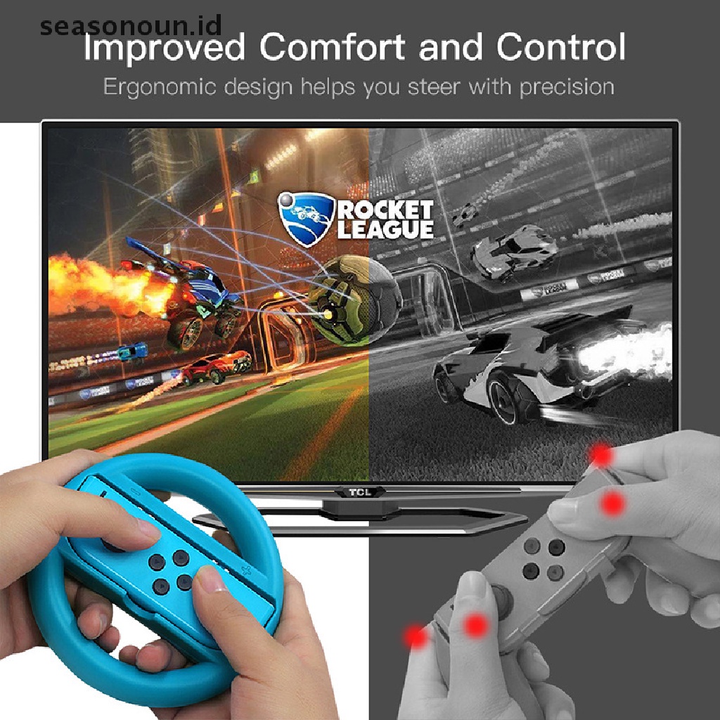 【seasonoun】 2pcs/set Controller Grips Case for Nintend Switch Handle Game Console Accessorie .