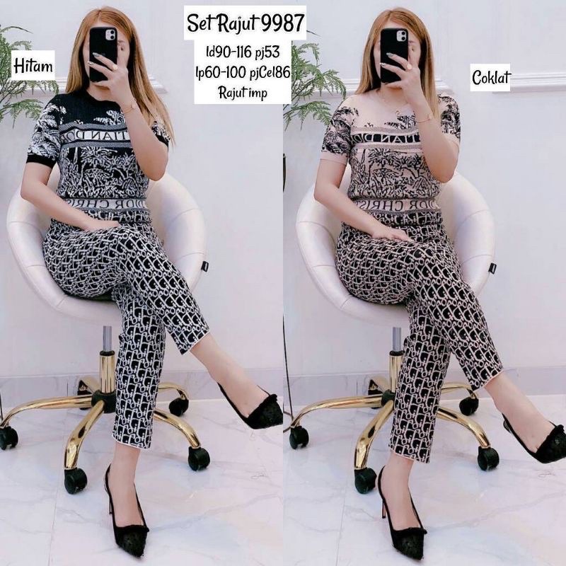 SETELAN RAJUT IMPORT DIOR