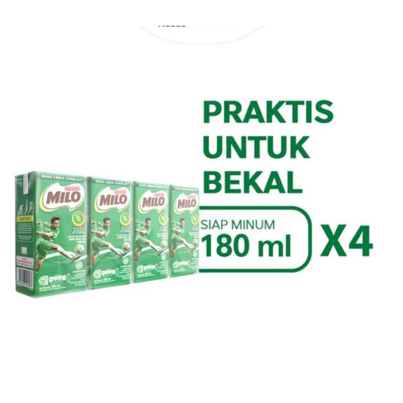 

Susu UHT | Milo UHT Active Go 180 ml (ISI 4 PCS)