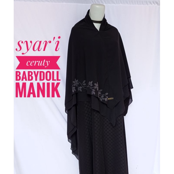 jilbab syar'i manik ceruty babydoll