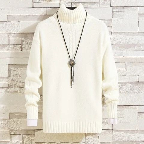 SWEATER RAJUT PRIA TERKINI TURTELNECK CABEL