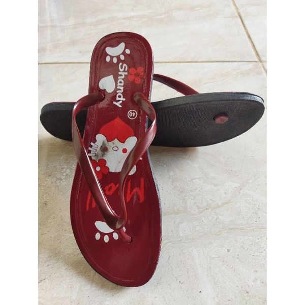 sandal wanita jepit jelly karet terlaris ukuran 37-40