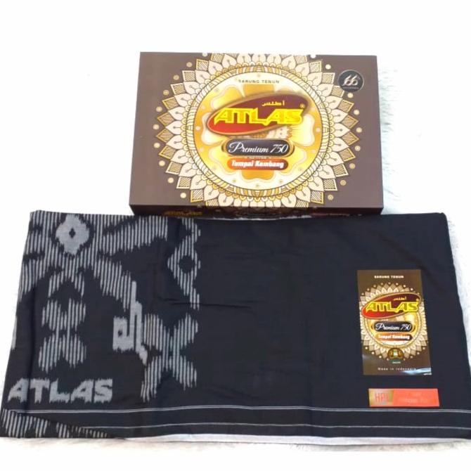 (Grosir) Sarung Tenun Putih Polos Atlas Premium 750