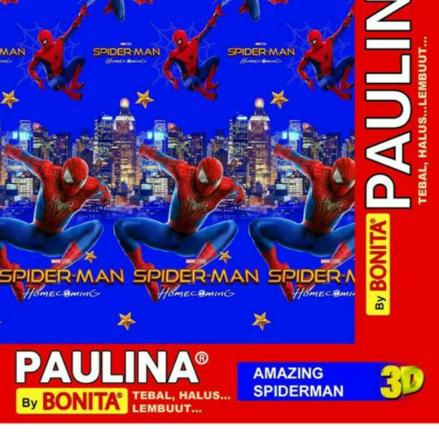 Selimut paulina 3D dari Bonita (spiderman)