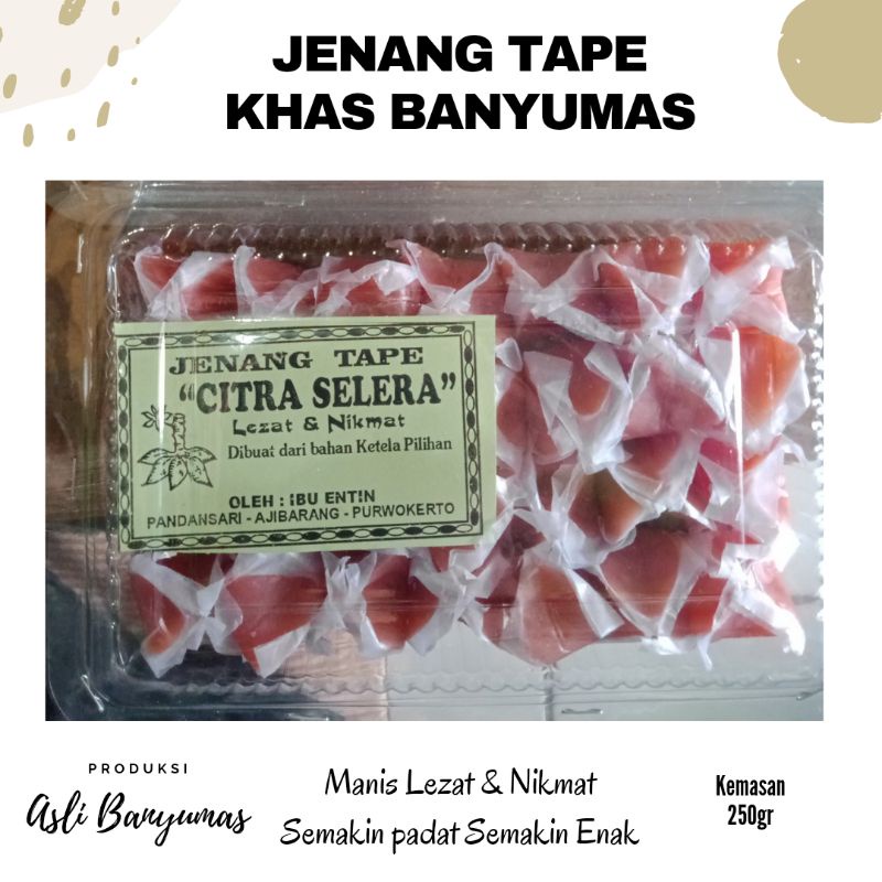 

JENANG TAPE DODOL JENANG TAPE| KHAS BANYUMAS | HARGA TERJANGKAU | FREE GIFT MIN BELANJA 50K (all item)