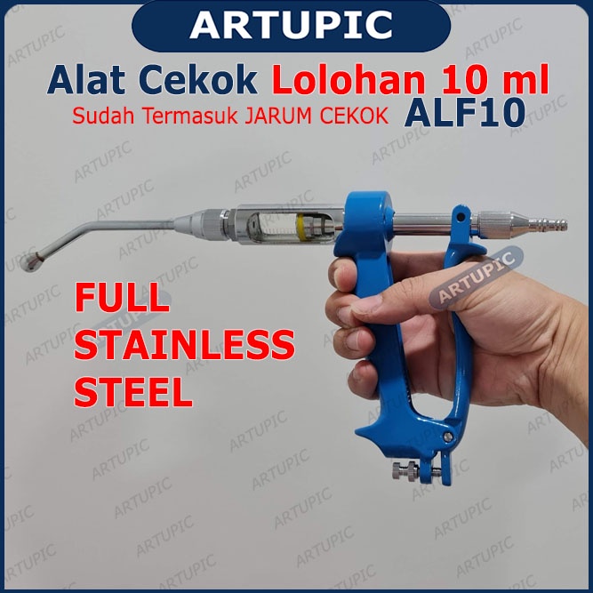 Drenching Gun 10 ml ALF10 Alat Suntik Cekok Hewan Otomatis Lolohan Sapi Domba Kambing Automatic Drencher