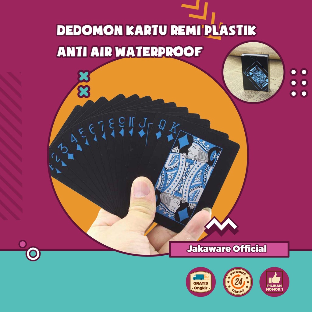 KARTU REMI PLASTIK ANTI AIR WATERPROOF POKER MAINAN KELUARGA JOKER PLAYING CARD CARDS BOARDGAME PERM