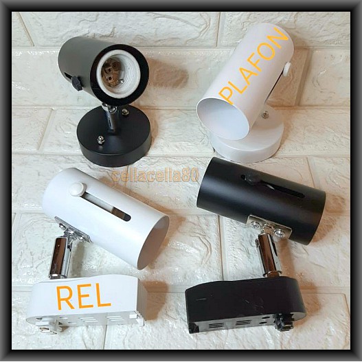 Kap Sorot Lampu Standard Putar E27 & Rel