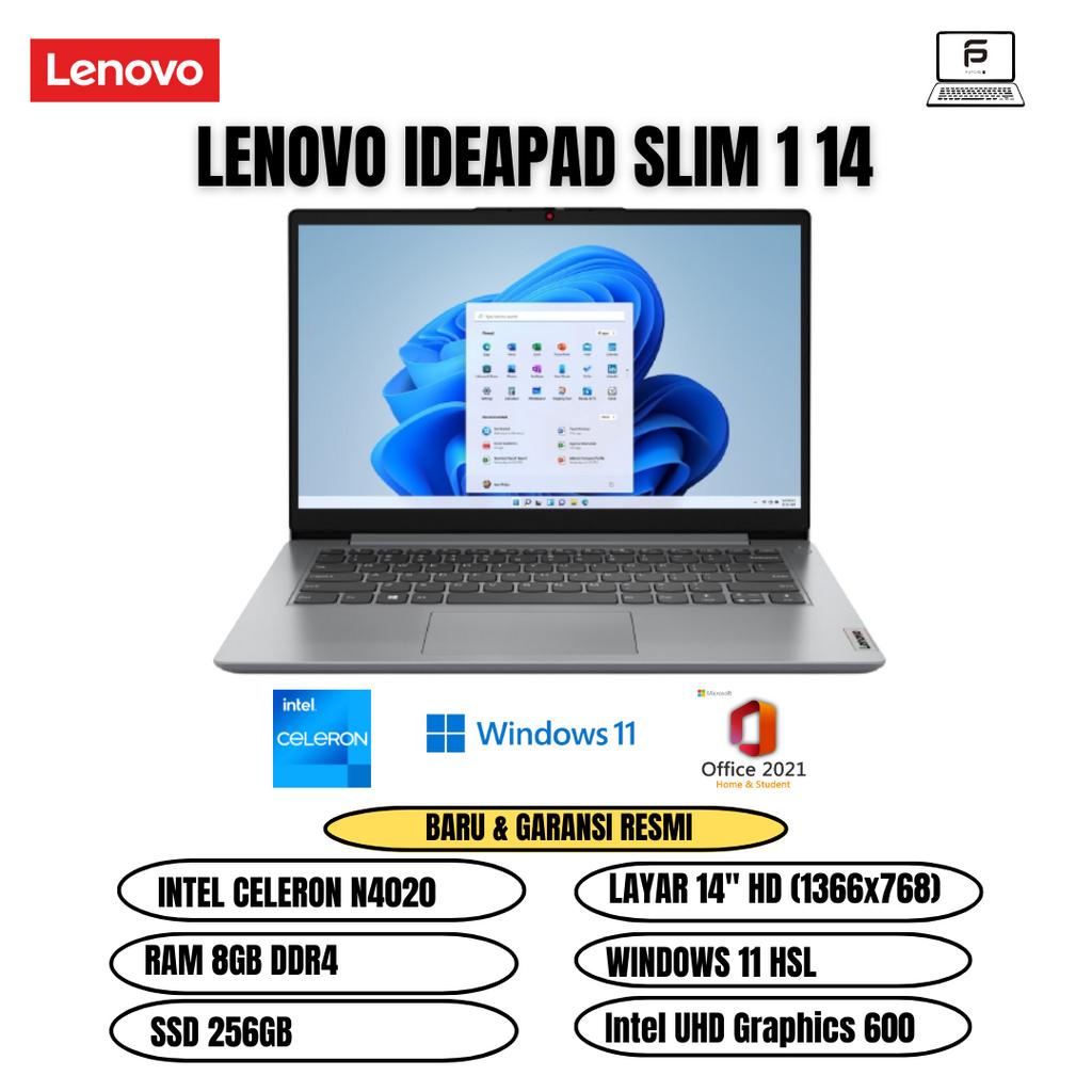 New 2023 Lenovo ideapad slim 1 14 N4020 8GB 256SSD W11+OHS 14 inch