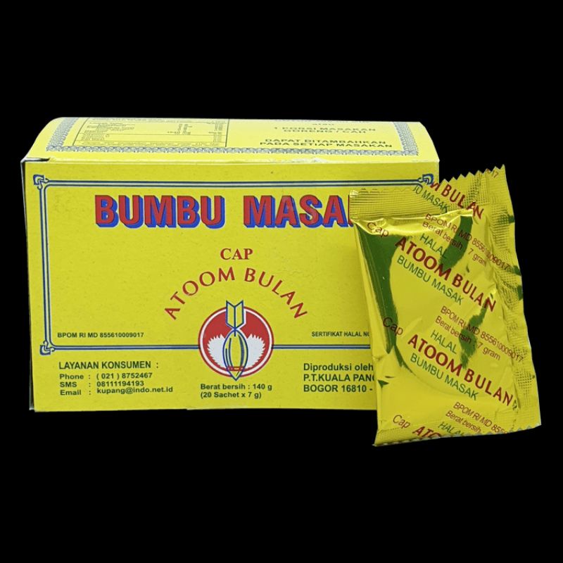 

Bumbu Masak Cap Atoom Bulan/Bumbu Tumisan, Mie Goreng, Nasi Goreng Sedap Gurih Ukuran Sachet 7 gram