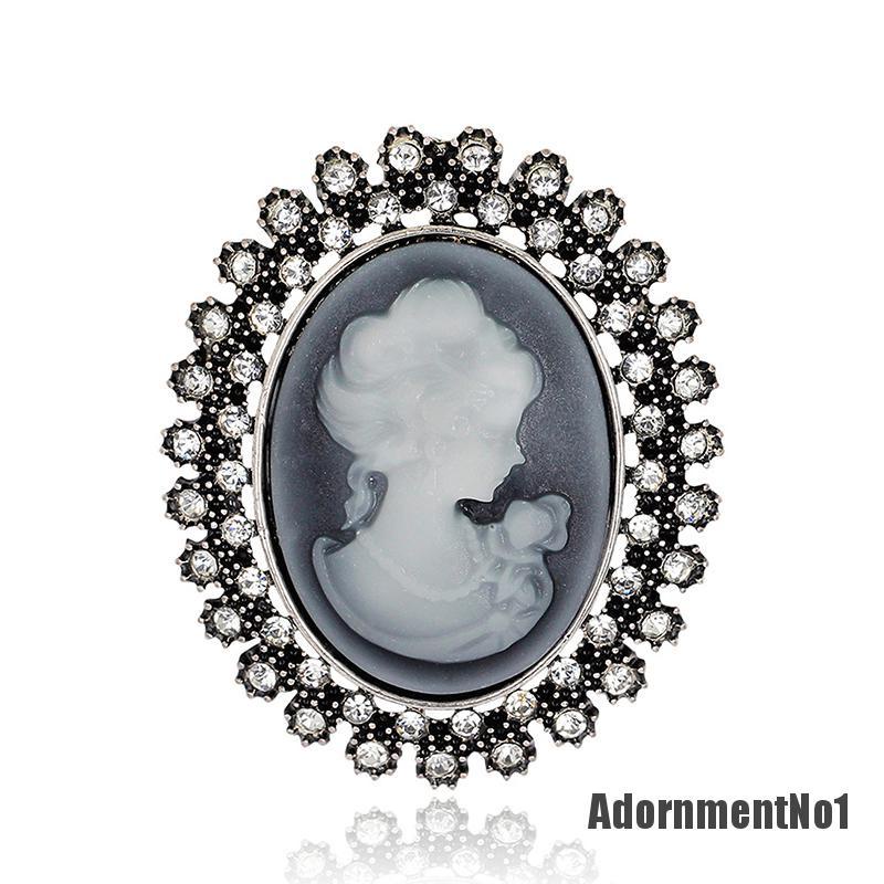 (Adornmentno1) Bros Pin Wanita Desain Cameo Victoria Hias Kristal Untuk Pesta Nikah