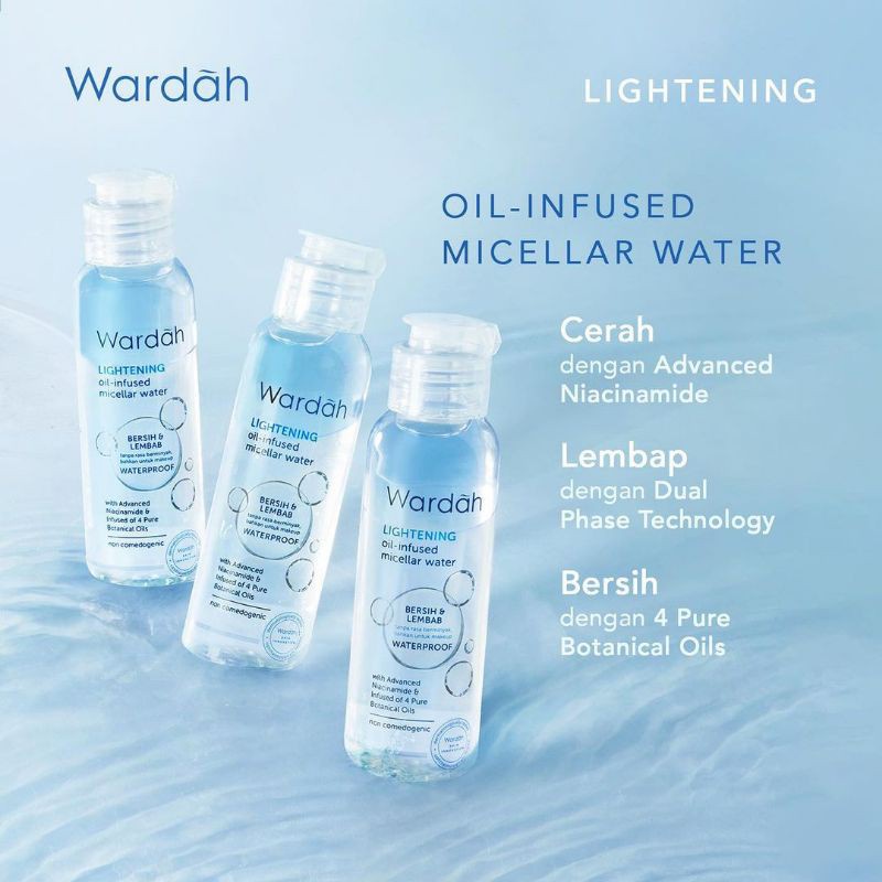 Wardah Lightening Oil Infused Micellar Water 50 ml / Wardah Lightening Series