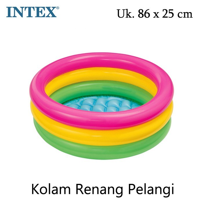 Kolam Renang Anak, Kolam Karet, Kolam Pelangi INTEX Ukuran 86 x 25cm Kolam Anak Kecil
