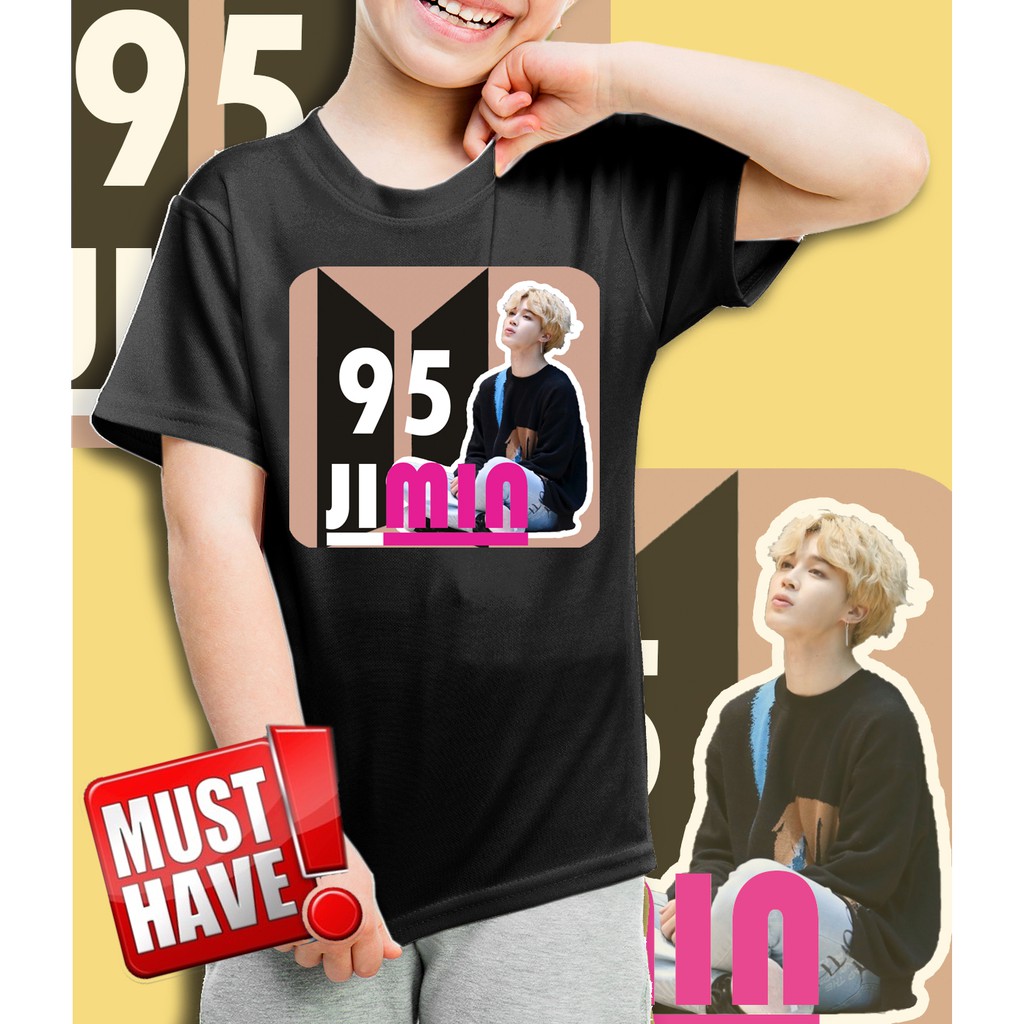 Kaos/baju anak BTS - 95 JIMIN - 001 (size anak 1 - 10 tahun)