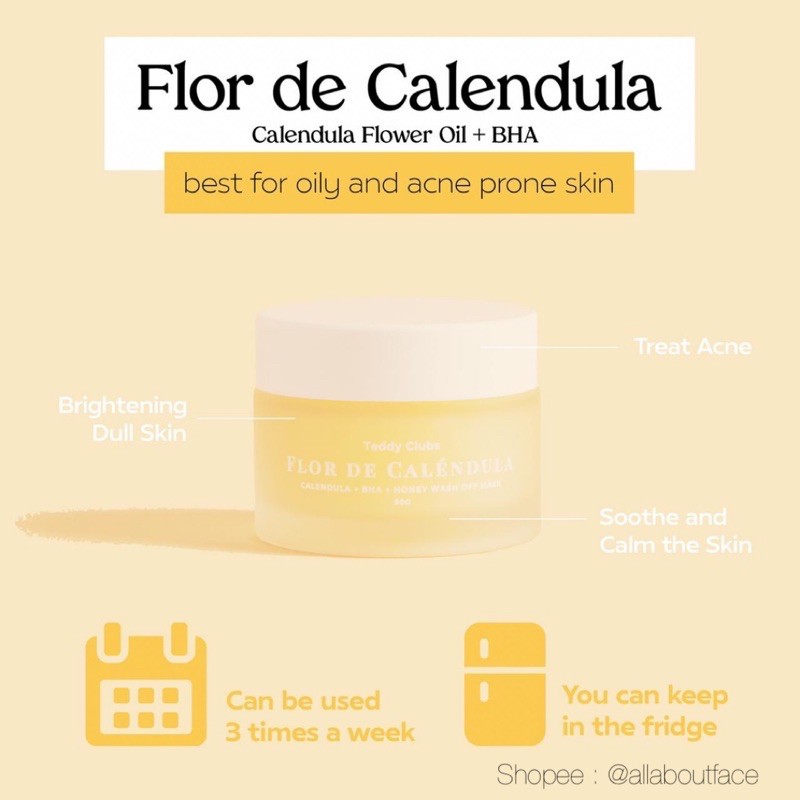 TEDDY CLUBS Flor De Rosa / Flor De Calendula ORIGINAL | Allaboutface