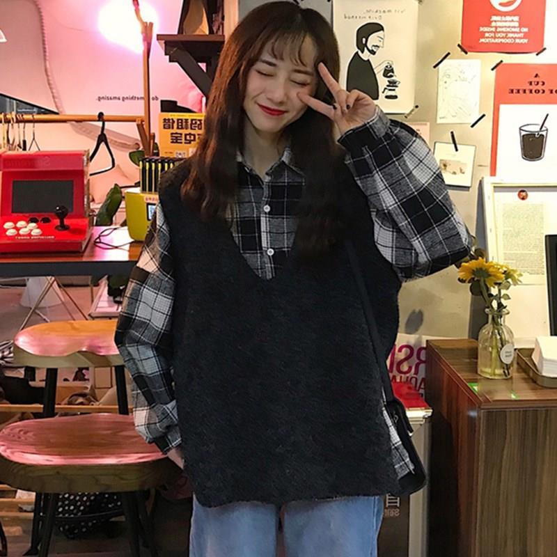 【Bayar di tempat】Kemeja lengan lentera serba guna wanita Korea