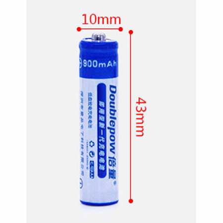 DOUBLEPOW Batu Baterai AAA Rechargeable NiMH 900mAh 2 PCS