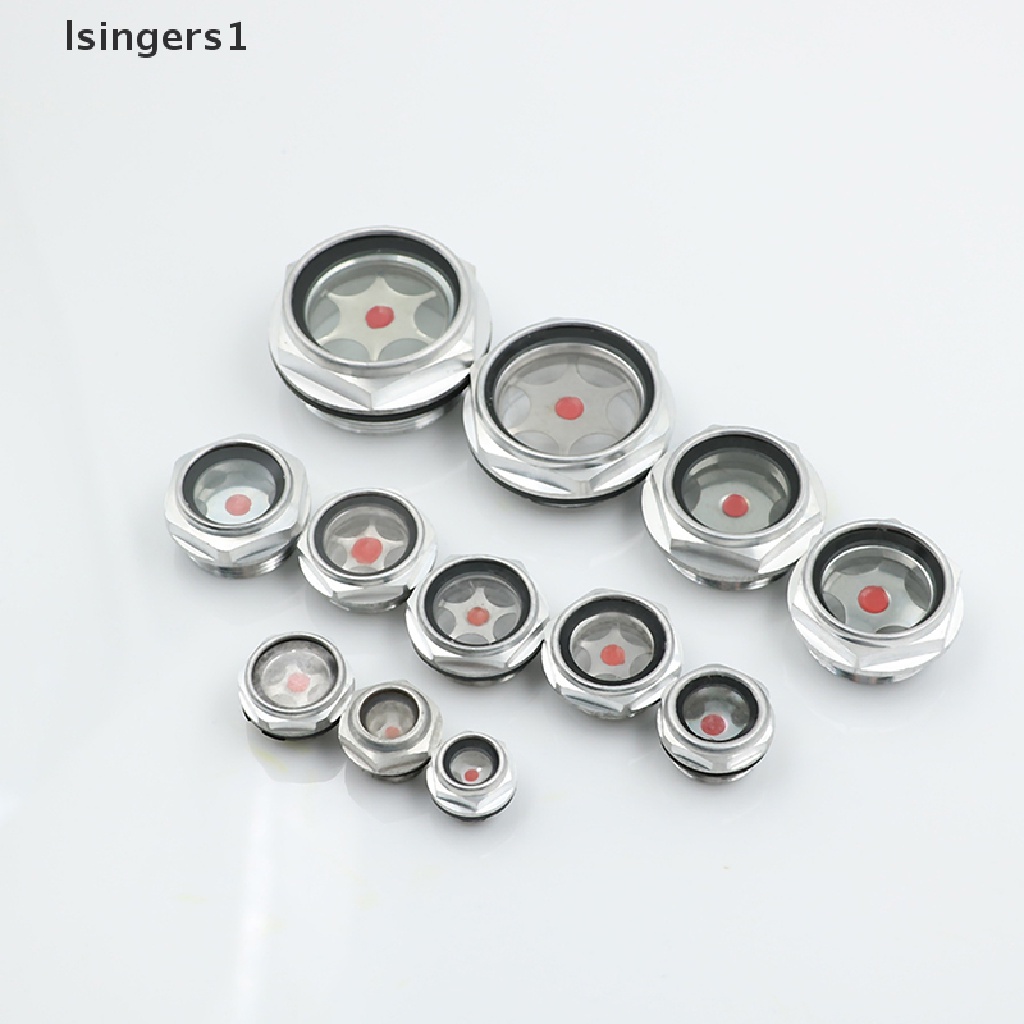 [lsingers1] 16mm-48mm male threaded metal air compressor oil level sight glass Boutique