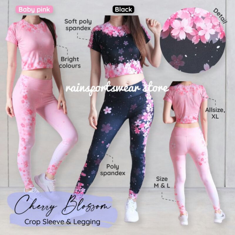 RAINSPORTSWEAR- BLOSSOM SET - BAJU OLAHRAGA WANITA - SENAM AEROBIC ZUMBA YOGA FITNESS BELLYDANCE IMP