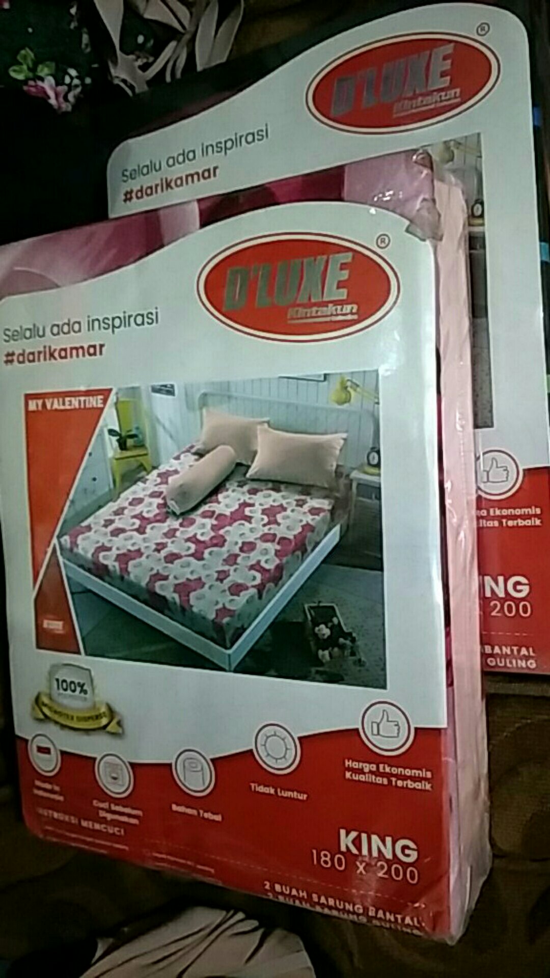 Kintakun Isthana - Sprei Kintakun Dluxe 180x200 - Elmira/logan/mustache/rainbow/universe/alexa