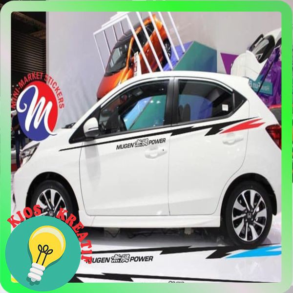 New sticker stiker list stripe mobil brio mugen honda