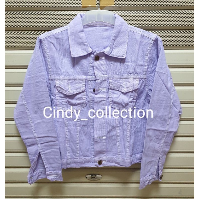 JAKET WANITA UNGU JAKET UNGU JAKET OVERSIZE JUMBO XXXL JAKET JEANS WANITA Tosca JAKET DENIM