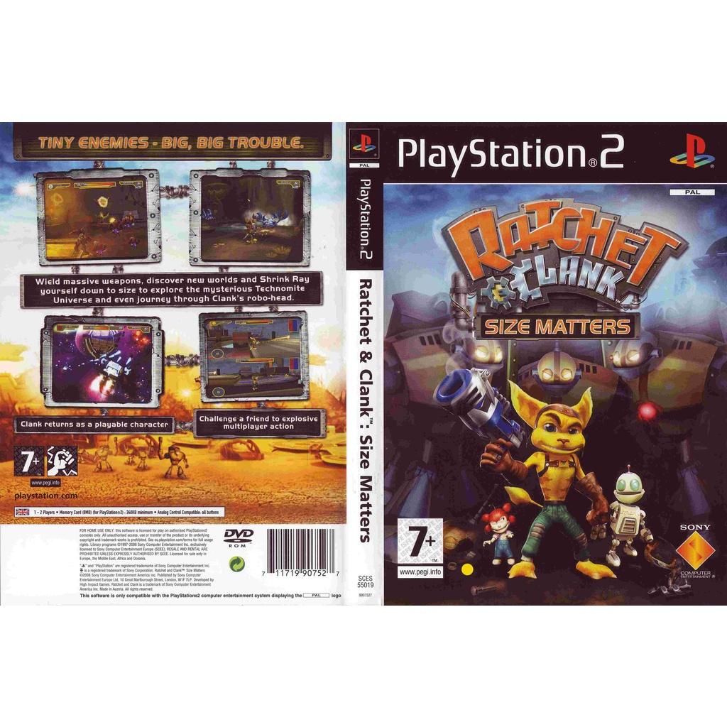 Kaset PS2 Game Ratchet &amp; Clank - Size Matters