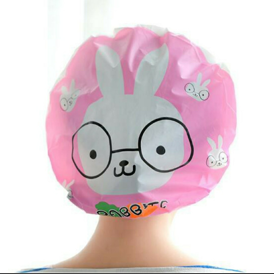 Shower Cap Karakter Topi Keramas Karakter Pelindung Rambut Anti Basah Penutup Lucu Animal