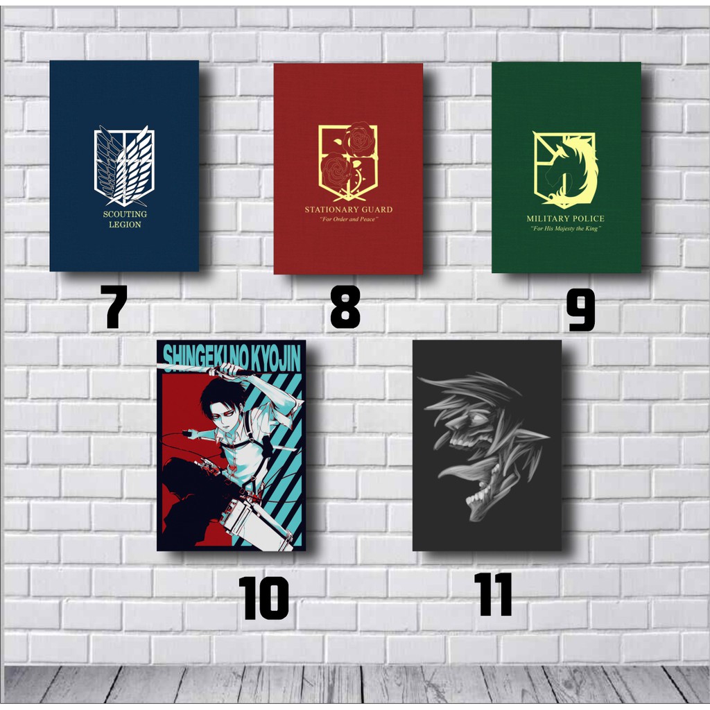 Poster AOT/Hiasan Dinding Rumah Anime Attack on Titan/ Wall Decor AOT A5 A6-2