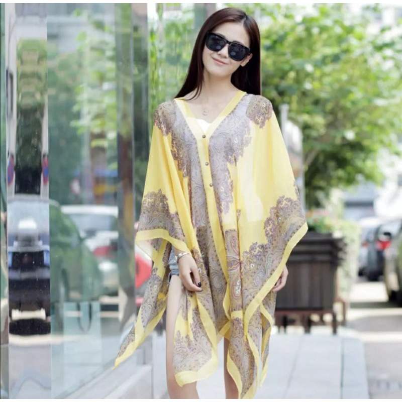 Scarf outer / selendang Viral TIK-TOK / Selendang import / outer scarf /Syal pantai / scarf /scarf Pantai-1
