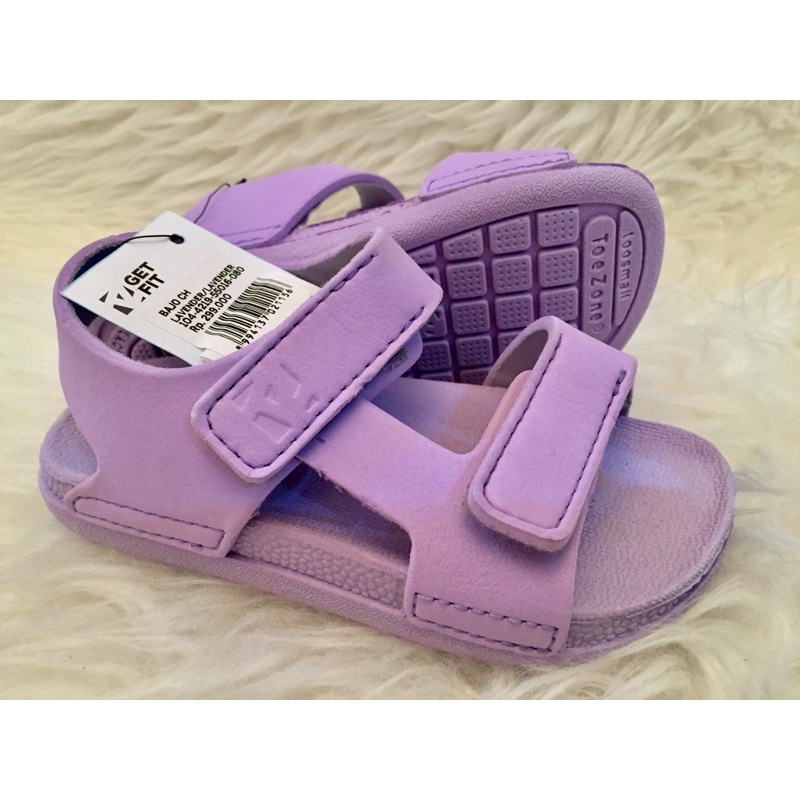 New sandal Toezone bajo lavender ungu sendal size 28