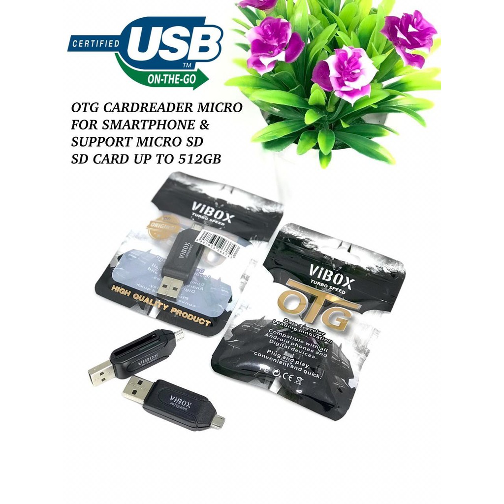 OTG CARD READER VIBOX MICRO DAN OTG CARDREADER FLECO TYPE-C JETS SPEED ORIGINAL INDONESIA