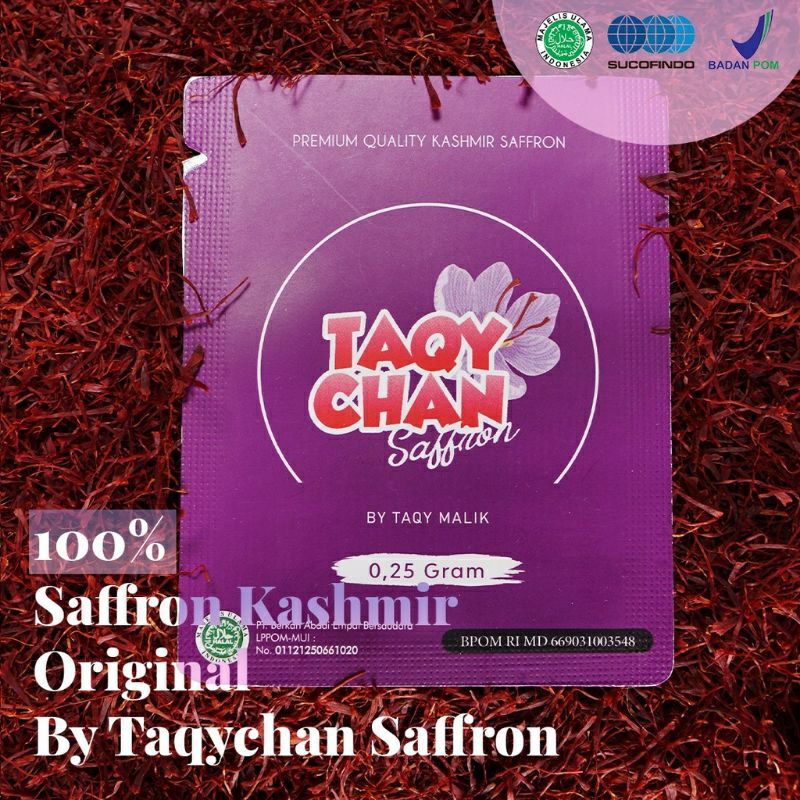 

TAQYCHAN SAFFRON KASHMIR ( 0.25gram BERIBU KHASIAT) BERIBU KHASIAT/SAFFRON KASHMIR /READY STOK