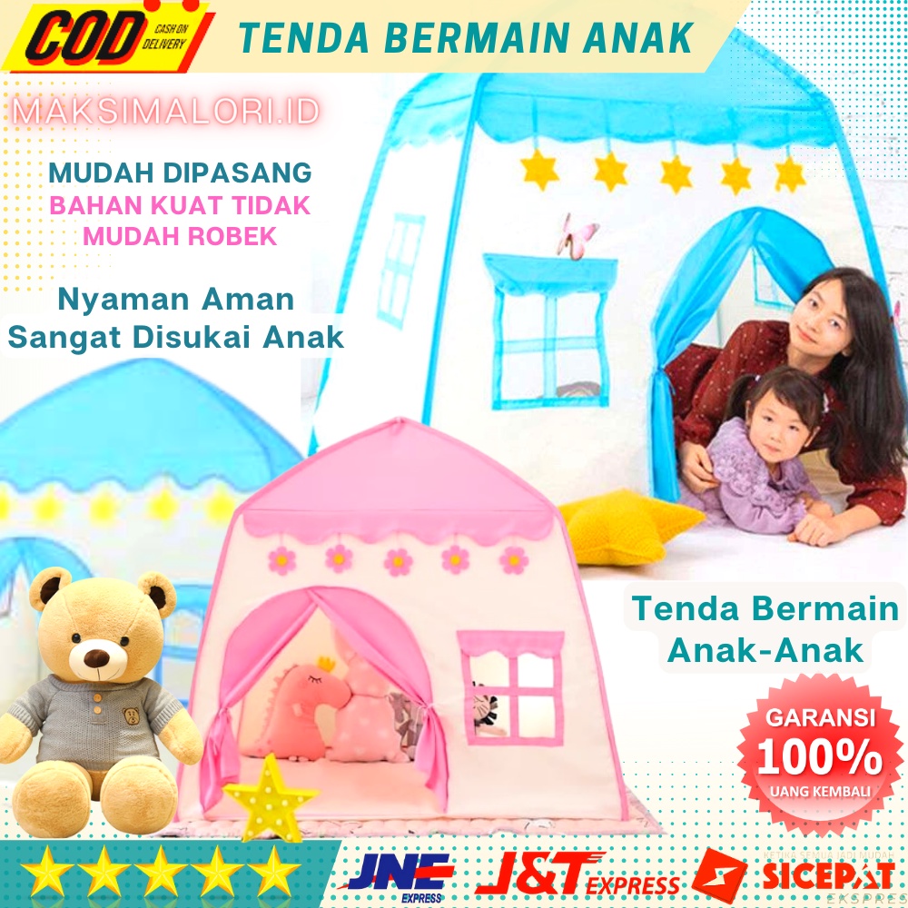 Tenda Anak Model Rumah Tenda Bermain Princess Castle Outdoor