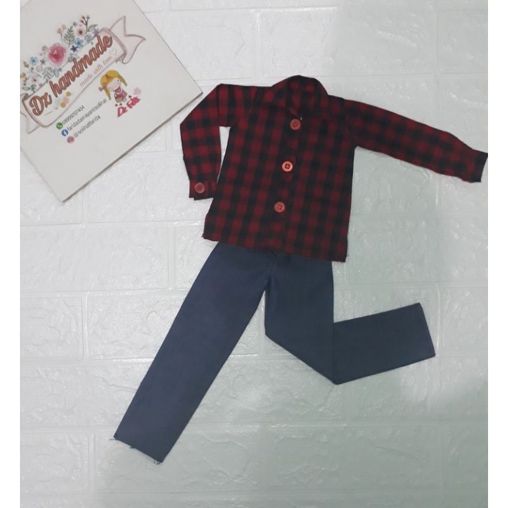 setelan kemeja dan celana bjd 1/6