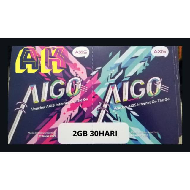 VOUCHER AXIS 2GB 30HARI/ VOUCHER AIGO 2GB