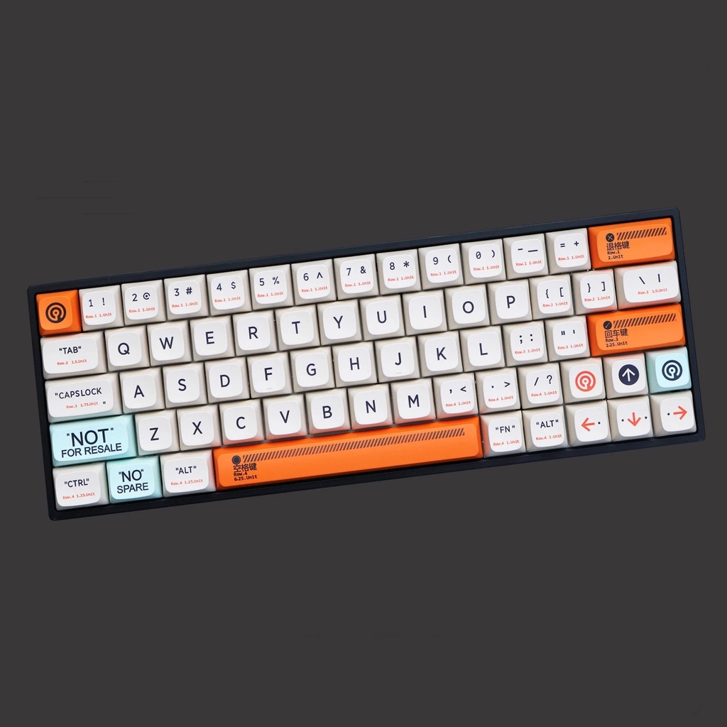 Set 141 Kunci Bahan Plastik PBT Untuk MX Switch Mekanikal Keyboard XDA Profile 68 84 96 980M